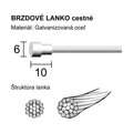 LONGUS Cablu de frână ROAD 1,2x2000 mm CUTIE /100buc 