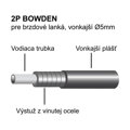 LONGUS Bowden frână 2P teflon negru BOX /30m 