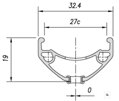 MACH1 Jantă CROSS-R 27 29 32D negru 