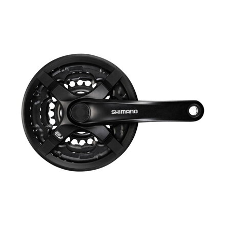 SHIMANO FC-TY501 Angrenaj 170mm 42/34/24 dinți 6/7/8 viteze negru cu protecție pentru pătrat