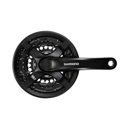 SHIMANO FC-TY501 Angrenaj 170mm 48/38/28 dinți 6/7/8 viteze negru cu protecție pentru pătrat