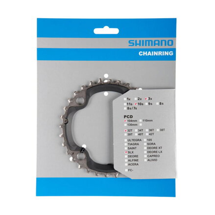 SHIMANO Prevod 32 dinți FC-M670 SLX argintiu 104mm 