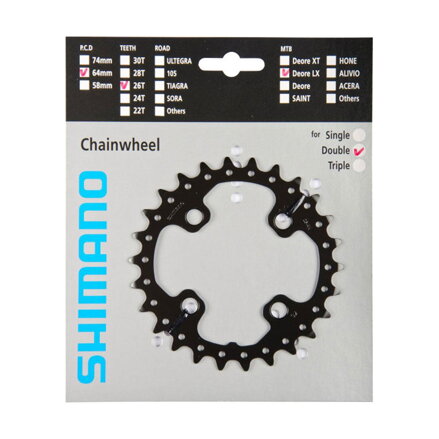 SHIMANO FC-M675 Foaie 26 dinți SLX 64mm