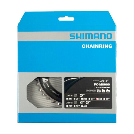 SHIMANO FC-M8000 Foaie 36 dinți XT 36/26 dinți negru 96mm