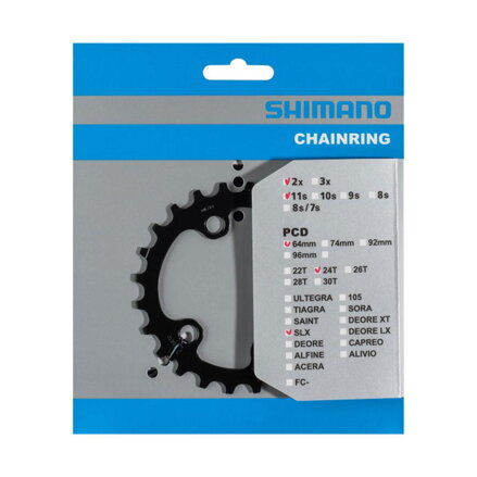 SHIMANO FC-M7000 Foaie 24 dinți SLX 34/24 dinți negru 64mm