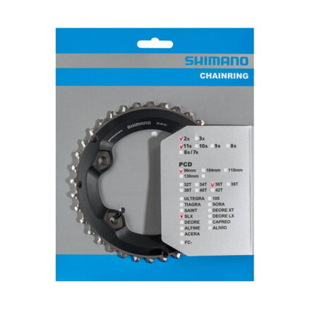 SHIMANO FC-M7000 Foaie 36 dinți SLX 36/26 dinți negru 96mm