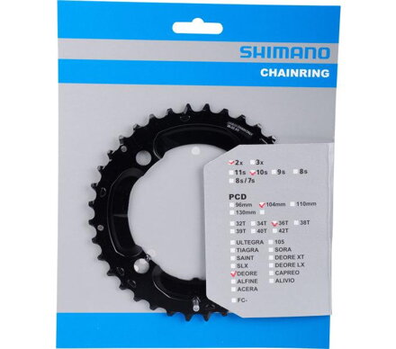 SHIMANO FC-M617/627 Foaie 36 dinți DEORE pentru 36/22 dinți 104mm
