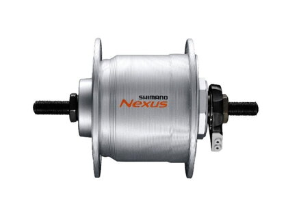 SHIMANO DH-C3000 Butuc cu dinam 6V/3W 36 găuri argintiu cu piulițe + protecție la supratensiune SMDH10