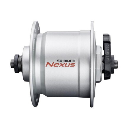 SHIMANO DH-C3000 Butuc cu dinam 6V/3W 36 de găuri argintiu pentru QR + protecție la supratensiune SMDH10