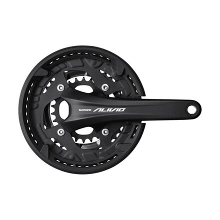 SHIMANO FC-T4060 Angrenaj Alivio 175mm 44/32/22 dinți 9 viteze negru cu protecție două piese fără rulment
