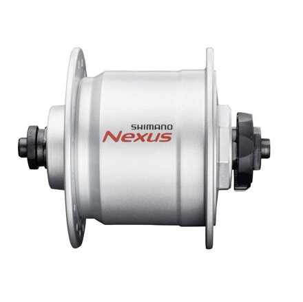 SHIMANO DH-C3000 Butuc cu dinam 6V/3W 32 de găuri argintiu pentru QR + protecție la supratensiune SMDH10