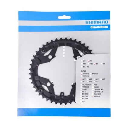 SHIMANO FC-T4010 Foaie 44 dinți Alivio 9 viteze negru 104mm