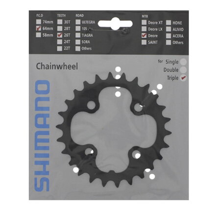 SHIMANO FC-M590/M4060 Foaie 26 dinți 9 viteze 64mm