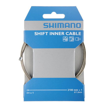 SHIMANO Cablu schimbător 1,2x2100mm inox + capăt