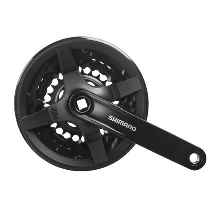 SHIMANO FC-TY301 Angrenaj 150mm 42/34/24 dinți 6/7/8 viteze negru cu protecție pentru pătrat