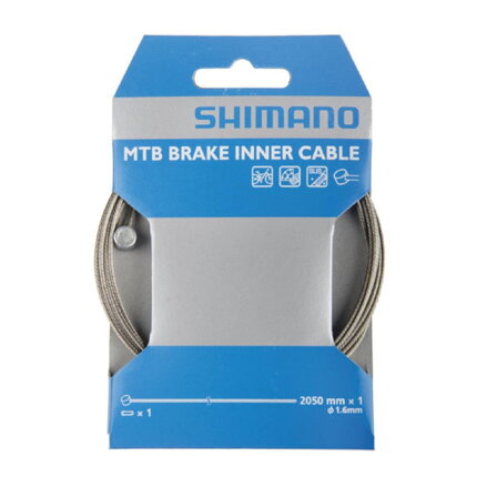 SHIMANO Cablu de frână MTB 1,6x2050mm inox ambalat
