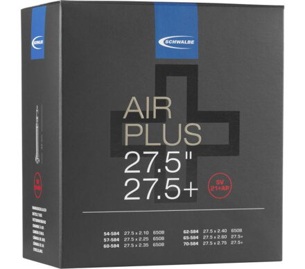 SCHWALBE Cameră AIR PLUS SV21+AP 27.5x2.10/3.00 FV (54/70-584) 40mm 400g 
