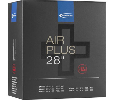 SCHWALBE Cameră AIR PLUS SV17AP 700x37/45C FV (37/47-622/635) 40mm 270g 