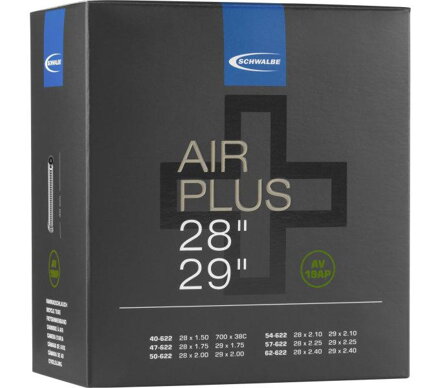 SCHWALBE Cameră AIR PLUS AV19 AP 29x1.75/2.40 AV(40/62-622) 40mm 320g 