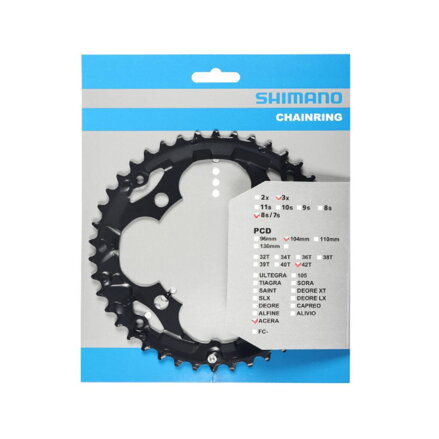 SHIMANO FC-M361 Foaie 42 dinți negru 104mm