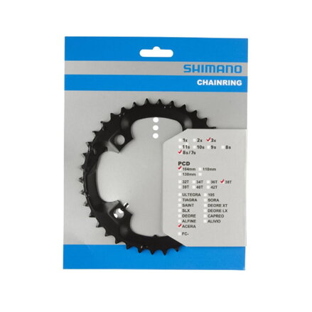SHIMANO FC-M361 Foaie 38 dinți negru 104mm