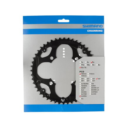 SHIMANO FC-M361 Foaie 48 dinți negru 104mm