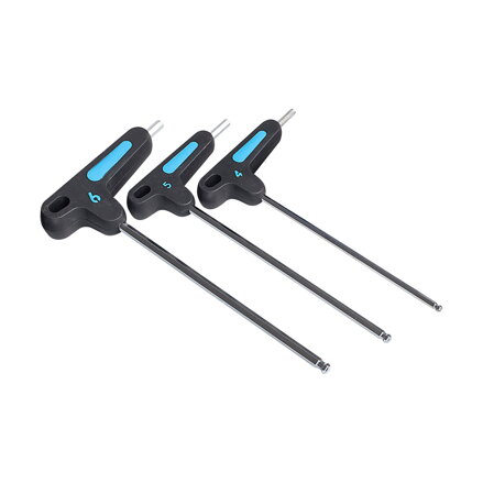 PRO Set de chei T hexagonale 4/5/6mm negru 