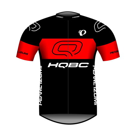 Tricou HQBC QPI TEAM 2021 cu mânecă scurtă negru/roșu