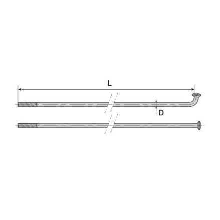 MACH1 Spițe Inox Plus 2/258 OEM 10buc