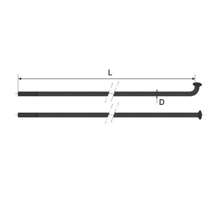 MACH1 Spițe Inox Plus 2/270 negre OEM 10buc 