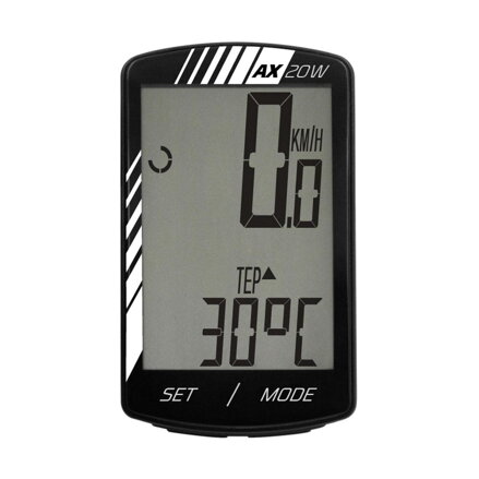 LONGUS Computer de bicicletă AX-20W 20f negru