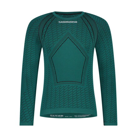 SHIMANO Tricou de baza VERTEX LONG BASE LAYER verde
