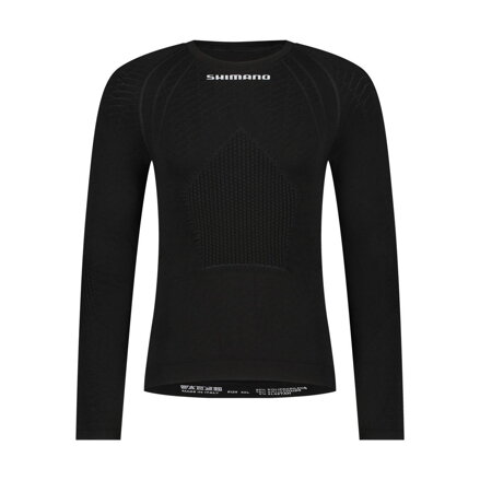 SHIMANO Tricou de baza VERTEX LONG BASE LAYER negru