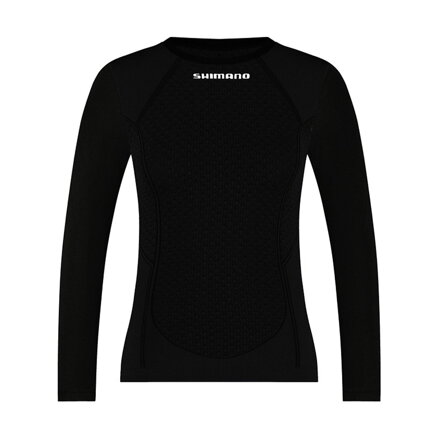 SHIMANO Tricou de baza femei VERTEX LONG BASE LAYER negru