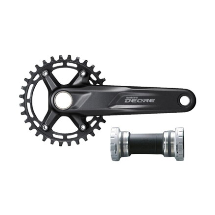SHIMANO FC-M5100 10/11-k. Angrenaj Deore 170mm 32z. čierny dvojdielny s ložiskami