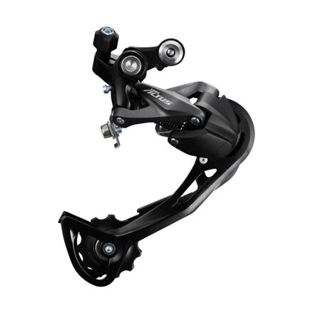 SHIMANO Prehadzovačka Altus M2000 9-k. super dlhé ramienko Shadow čierna