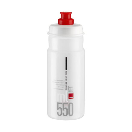 ELITE Bidon JET 550 transparentă logo roșu 