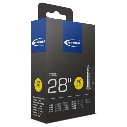 SCHWALBE Cameră SV15 700x18/28C FV 50mm (18/28-622) 105g  SCHWALBE Cameră SV15 700x18/28C FV 50mm (18/28-622) 105g