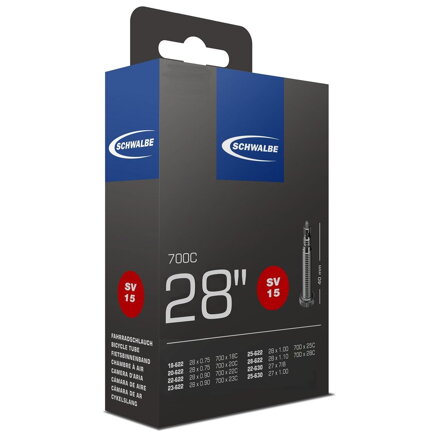 SCHWALBE Cameră SV15 700x18/28C FV 40mm (18/28-622) 105g 
