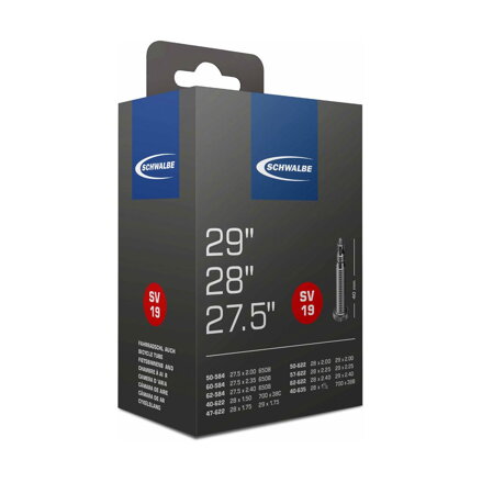 SCHWALBE Cameră SV19 27.5x2.00/2.35 29x1.75/2.40 FV 40mm (40/62-584/635) 220g 