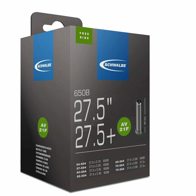 SCHWALBE Cameră AV21F 27.5x2.10/3.00 40mm (54/75-584) 200g Freeride 