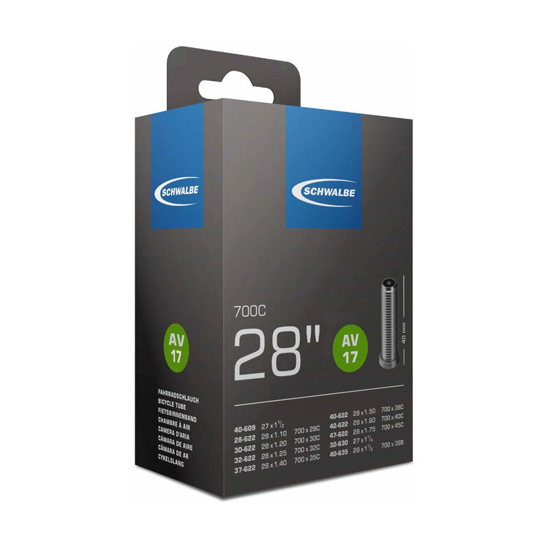 SCHWALBE Cameră AV17 700x28/45C AV 40mm (28/47-622) 150g SCHWALBE Cameră AV17 700x28/45C AV 40mm (28/47-622) 150g