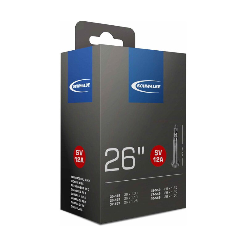 SCHWALBE Cameră SV12A 26x1.00/1.50 40mm (25/40-559) 120g 