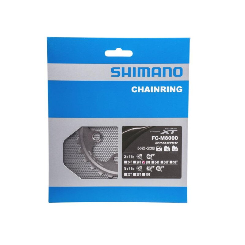 SHIMANO Coroana 28 dinți FC-M8000 XT 38/28 dinți negru 64mm SHIMANO Coroana 28 dinți FC-M8000 XT 38/28 dinți negru 64mm