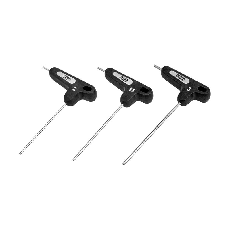 PRO Set de chei T hexagonale 2/2,5/3mm negru PRO Set de chei T hexagonale 2/2,5/3mm negru