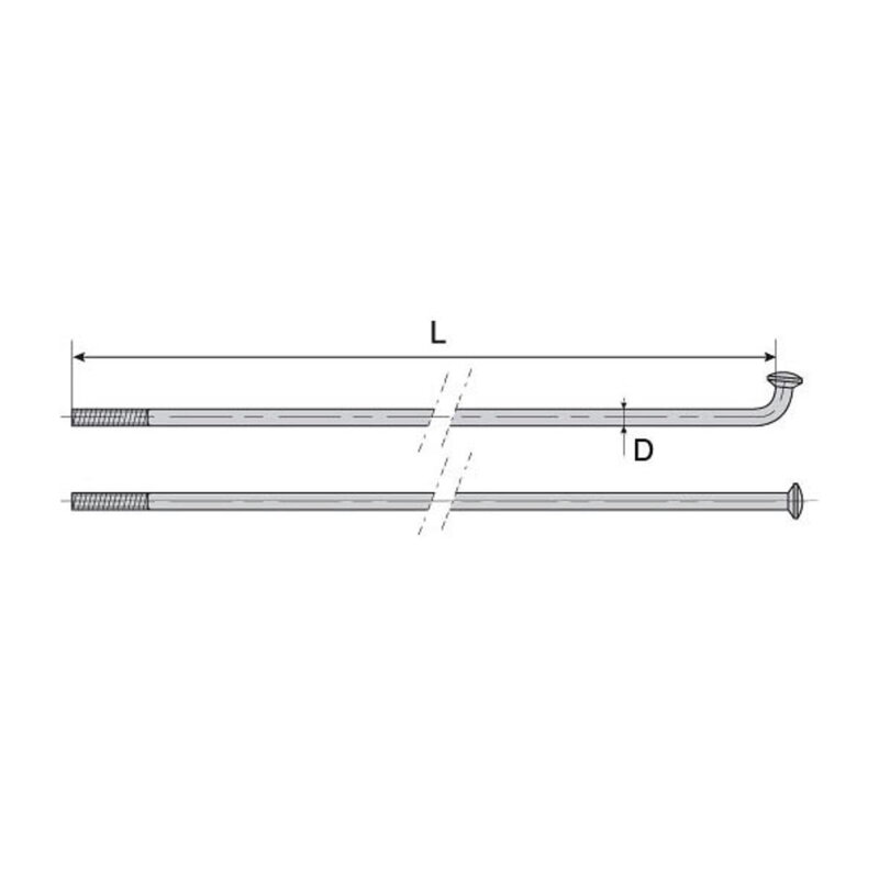 MACH1 Spițe Inox Plus 2/258 OEM 10buc MACH1 Spițe Inox Plus 2/258 OEM 10buc