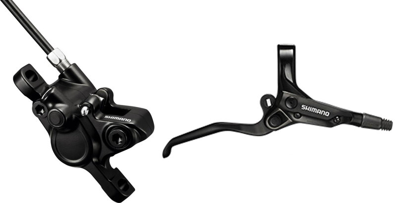 SHIMANO Frână M355 față neagră Post Mount 800mm furtun + plăcuțe B01S SHIMANO Frână M355 față neagră Post Mount 800mm furtun + plăcuțe B01S