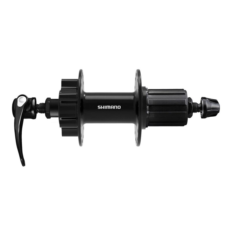 SHIMANO FH-QB400 Butuc spate 32 găuri R.U. 8/9/10 viteze negru 6 găuri disc. SHIMANO FH-QB400 Butuc spate 32 găuri R.U. 8/9/10 viteze negru 6 găuri disc.