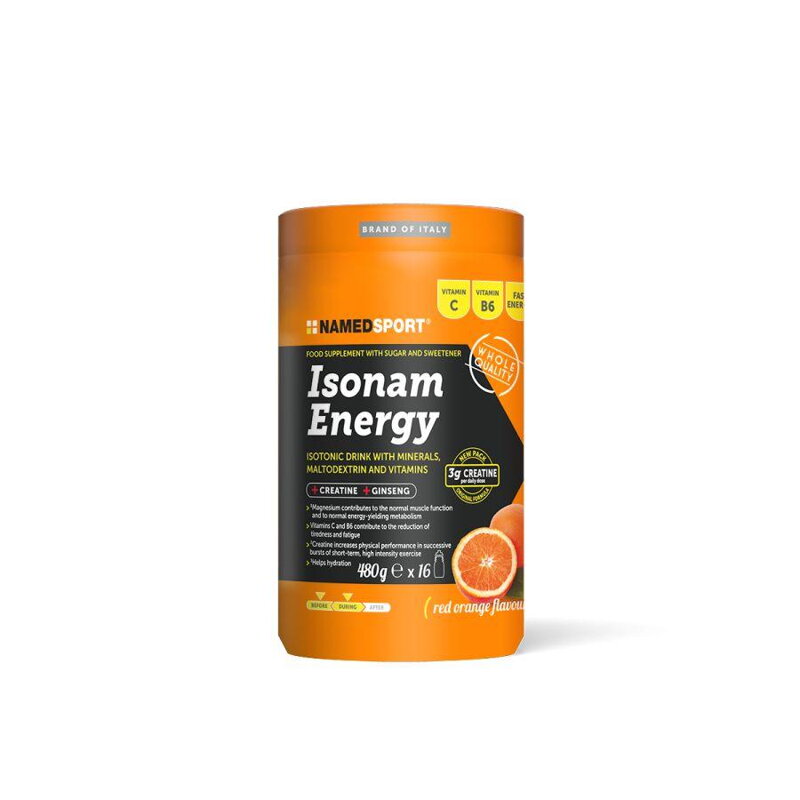 NAMEDSPORT Nápoj ISONAM ENERGY+3g kreatín pomaranč 480g
