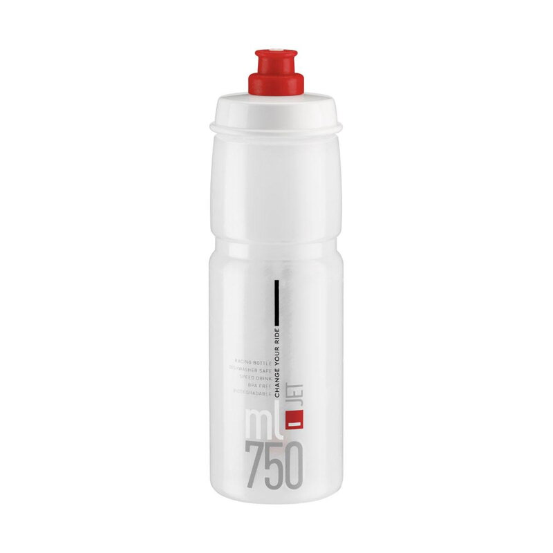 ELITE Bidon JET 750 transparent roșu logo 